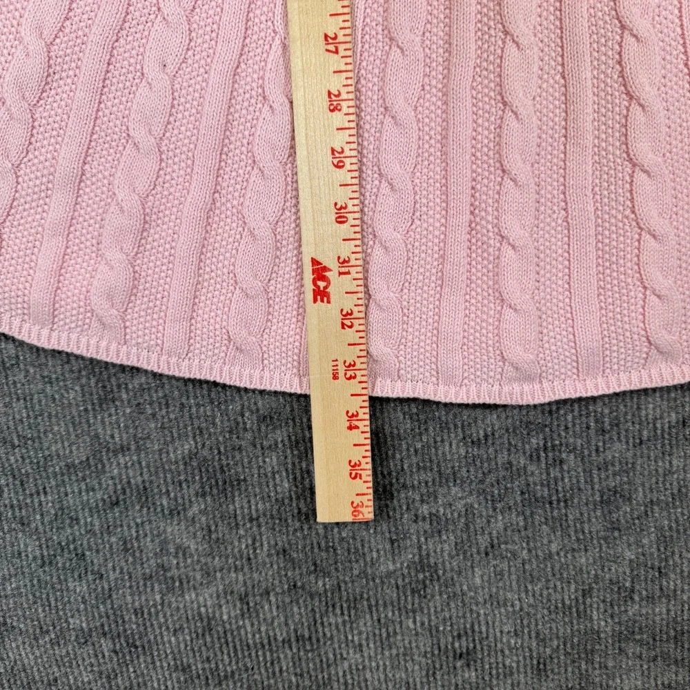 NWT Polo Ralph Lauren Girls Pink Cable Knit Polo Dress Size L 12-14 NWT 3139003